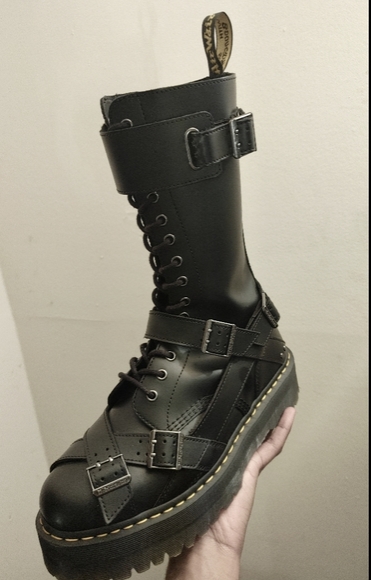 1914 platform strap tall boots